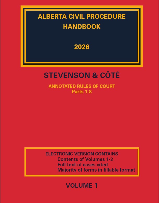 alberta civil procedure handbook 
