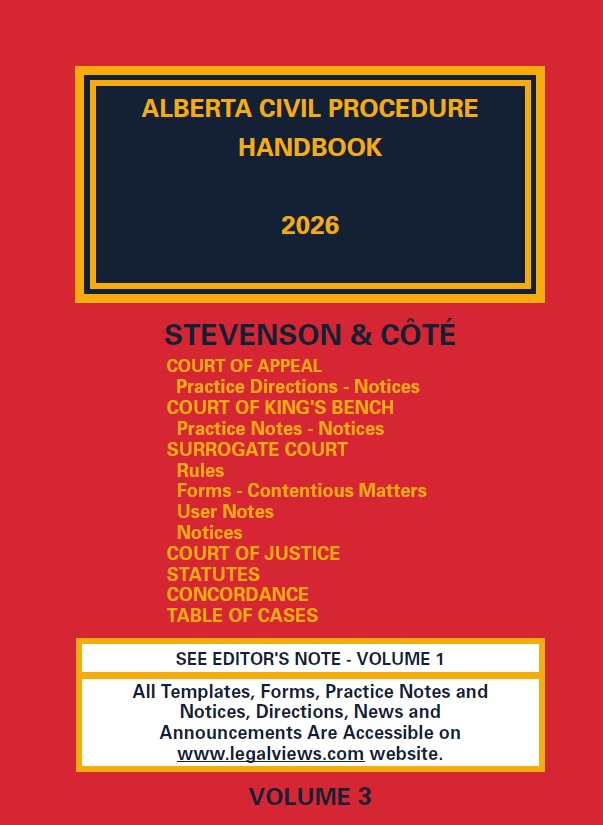 alberta civil procedure handbook 